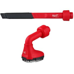AIR-TIP 1-1/4 in. - 2-1/2 in. Flexible Long Reach Crevice Tool and Swivel Brush Kit For Wet/Dry Shop Vacuums (6-Piece)
