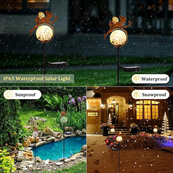 Garden Stake Decor Outdoor Solar Fairy Lights Waterproof LED Solar Lights  for Garden Gifts Patio Lawn Backyard Landscape PUR6V8 - The Home Depot