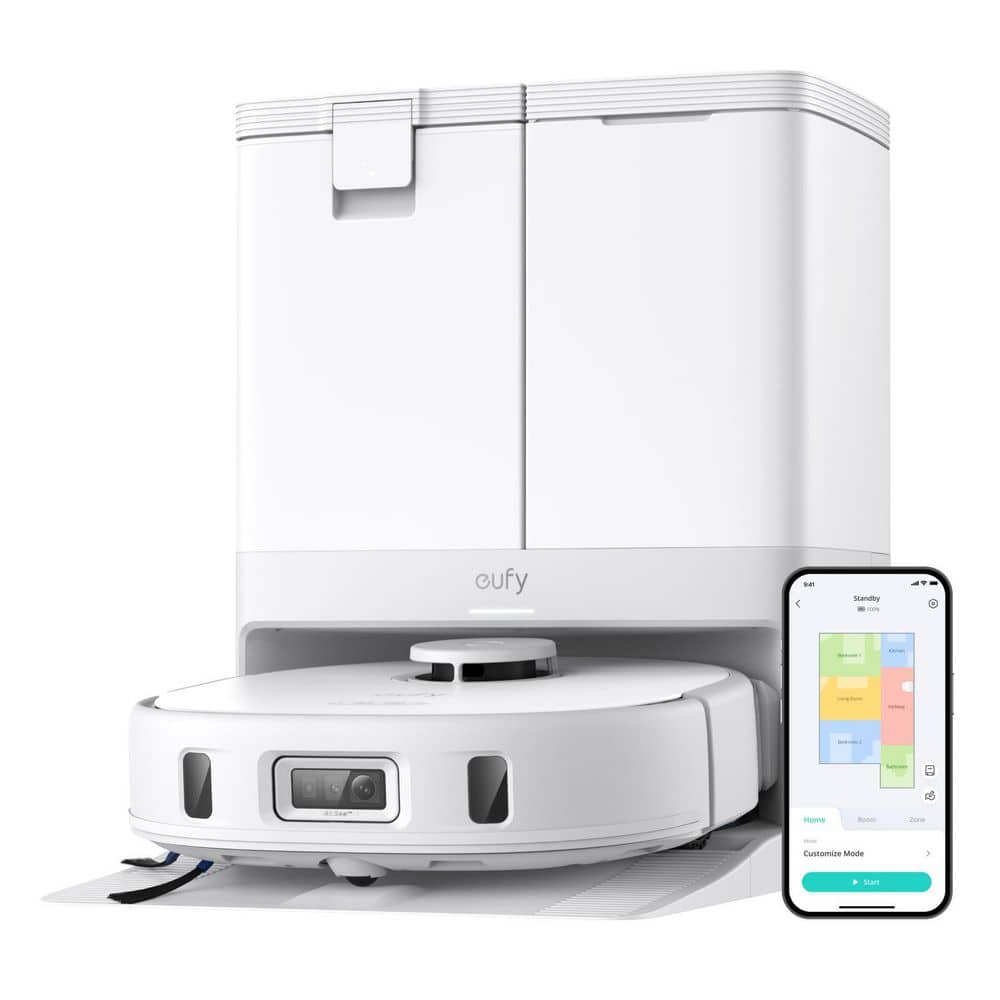 eufy RoboVac15cホワイト eufy Omni X10 Pro 13.9 in. Robotic Vacuum and Mop with Smart