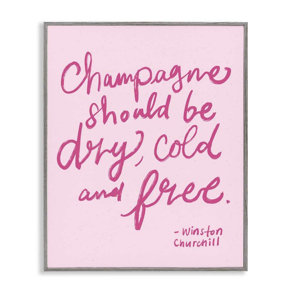 Dry Cold Free Champagne by Kristina Hultkrantz Gray Framed Food Giclee Art Print 30 in. x 24 in. price history on PriceWatchPro