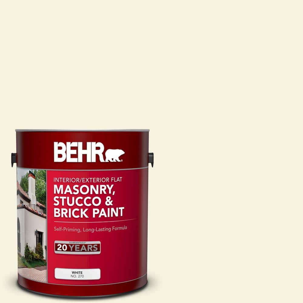 1 gal. #BWC-03 Lively White Flat Masonry, Stucco and Brick Interior/Exterio