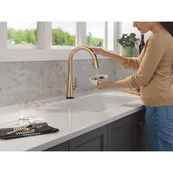 Delta Monrovia Gold Touch/Touchless Champagne Bronze 16.63 in. H