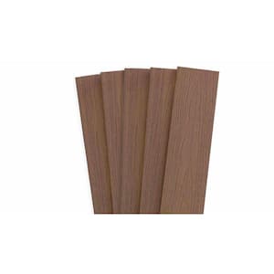 0.40 in. x 5.51 in. x 70.20 in. Teak Capped Composite Flat Top Fence Picket (5-Pack)