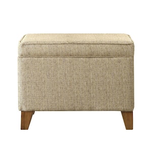 Convenience Concepts Designs4Comfort Sandstone Fabric Round Storage Ottoman  R9-210 - The Home Depot