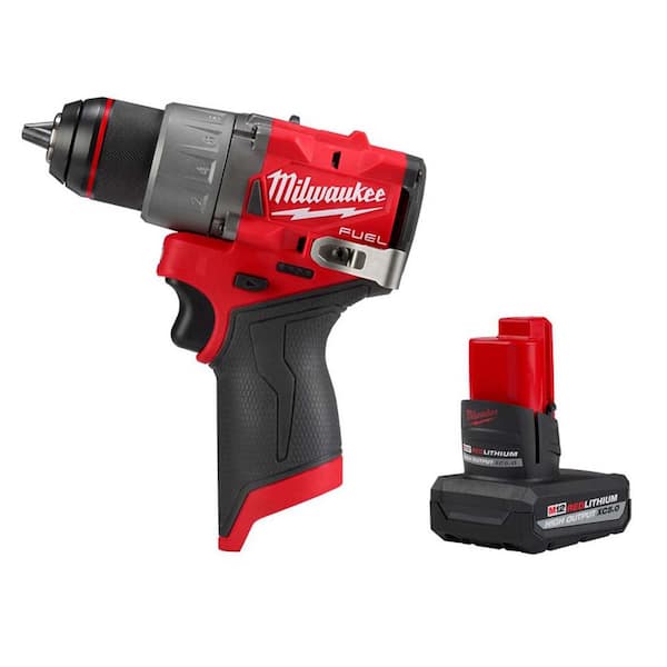 Milwaukee M12 FUEL 12-Volt Lithium-Ion Brushless Cordless 1/2 in. Drill Driver with High Output 5Ah Battery
