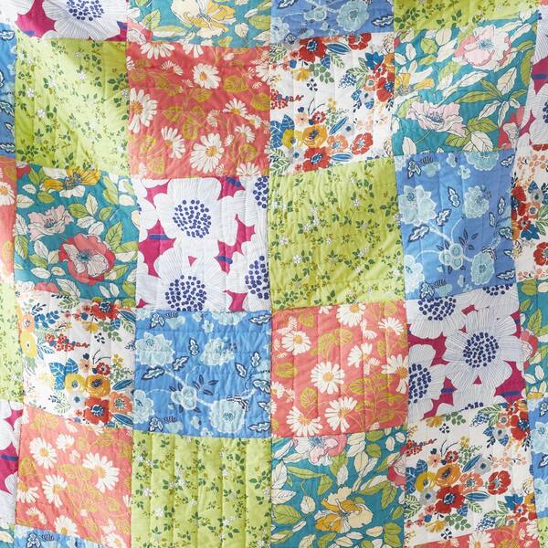 The Company Store Summer Garden Patchwork Multi Full/Queen Cotton