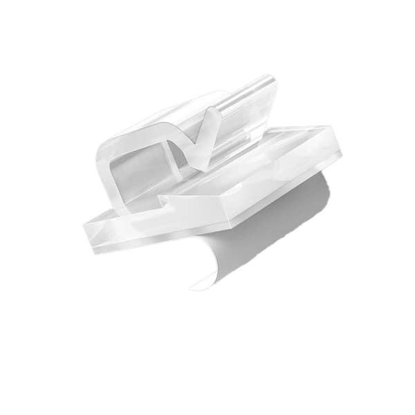 Cable Management Clips Small Adhesive Wire Holders Clear 100 Pieces for Desk Wall Car TV Ethernet