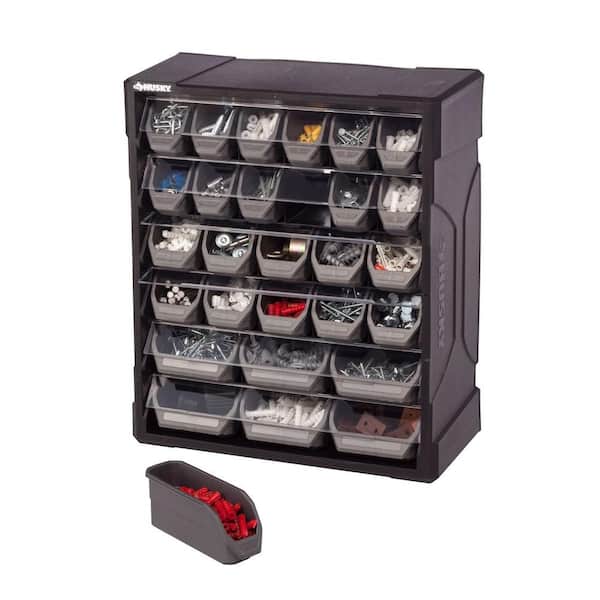 Husky 28 Drawer Small Parts Organizer 222169 The Home Depot - Wall Storage Bins Home