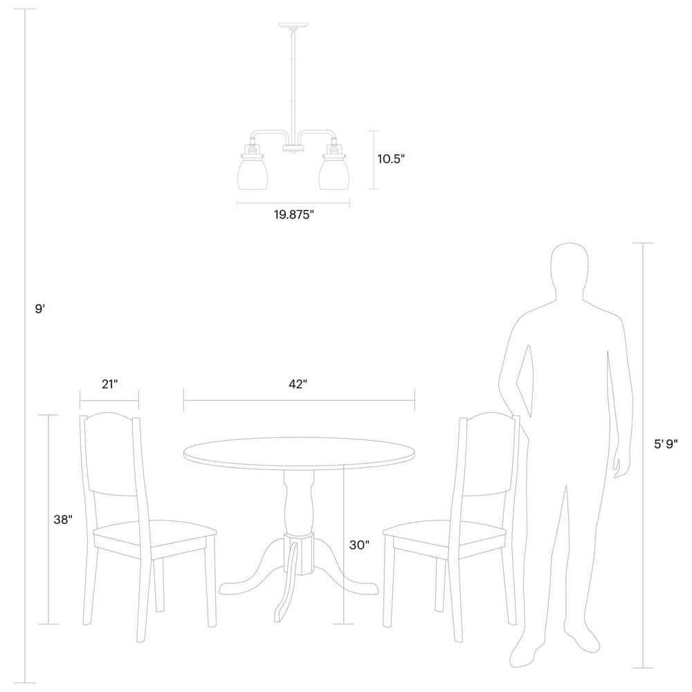 Stardust Finish 5-Light Chandelier with Clear Beveled Shade