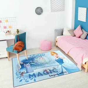 Cinderella Magic Multi-Colored 5 ft. x 7 ft. Indoor Polyester Area Rug