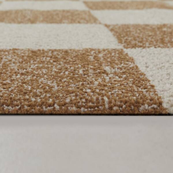 BALTA Reinhart Brown 5 ft. x 7 ft. Checkered Area Rug 3116784