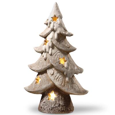 17 in. Lighted Tree Decor Piece