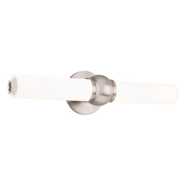 Juliet 20 in. Brushed Nickel LED Vanity Light Bar and Wall Sconce, 3000K