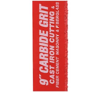 9 in. Carbide Grit Reciprocating Saw Blade for Cast Iron Cutting