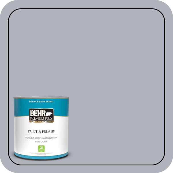 BEHR PREMIUM PLUS 1 qt. #N540-3 Vanity Satin Enamel Low Odor Interior Paint & Primer