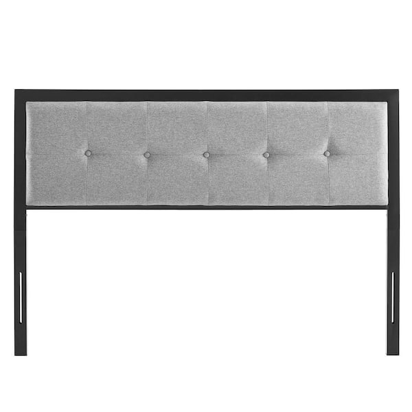 MODWAY Teagan In Black Light Gray Tufted Twin Headboard MOD-6172-BLK ...