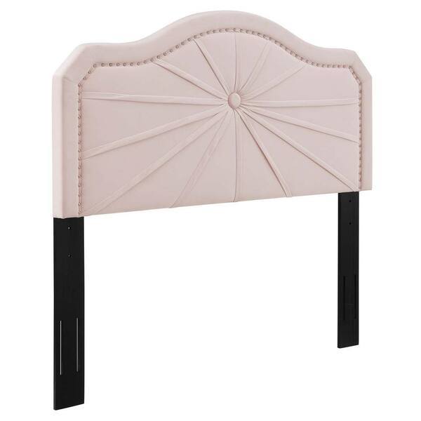 Modway Kristin Pink Pleated Performance Velvet Twin Headboard