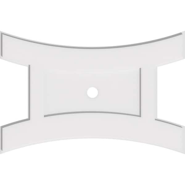 Ekena Millwork 34 in. W x 22-5/8 in. H x 2 in. ID x 1 in. P Haven Architectural Grade PVC Contemporary Ceiling Medallion