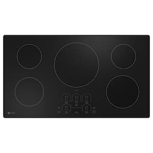 Profile 36 in. 5 Burner Element Smart Smooth Induction Touch Control Cooktop in Black