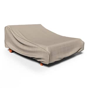 StormBlock Mojave Black Ivory Double Patio Chaise Cover