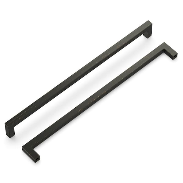 HICKORY HARDWARE Skylight Collection 12 in. Modern Vintage Bronze Bar Pull Handle for Kitchen, Bathroom, Furniture (5-Pack)