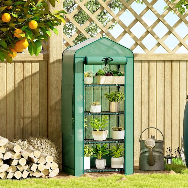 Outsunny 2.3 ft. x 1.64 ft. x 5.18 ft. Mini Portable Greenhouse