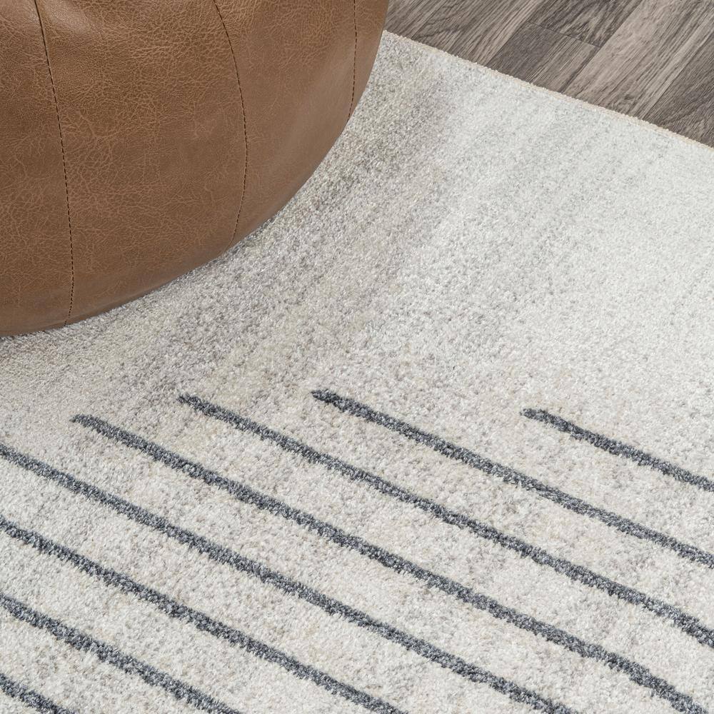 Kallax Cream and Terra Geometric Washable Area Rug