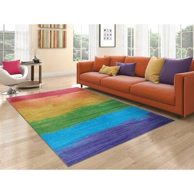 Rainbow Passion Multicolor 5 ft. x 8 ft. Area Rug