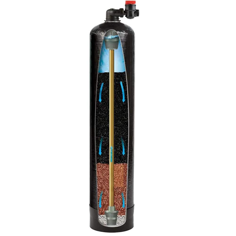 Guardian Series 3-Stage Municipal Water Filtration and Salt-Free Conditioning System Treats up to 4 Bathrooms in Black