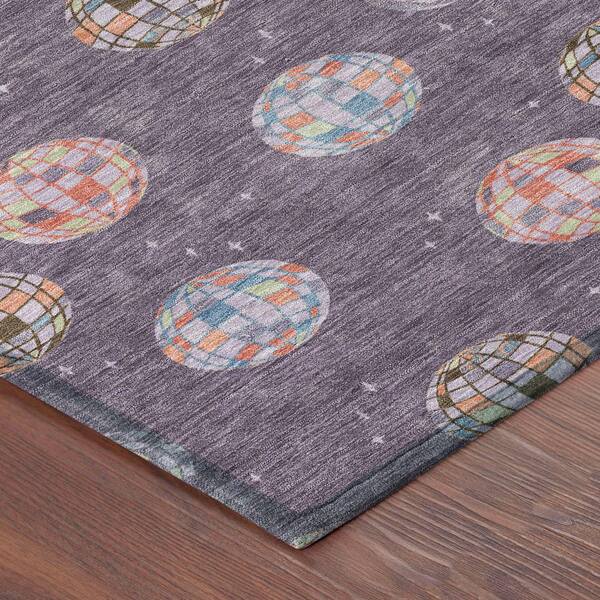 Chantille Machine Washable Indoor/Outdoor Abstract ACN2690 Plum 10 ft. x 14 ft. Area Rug