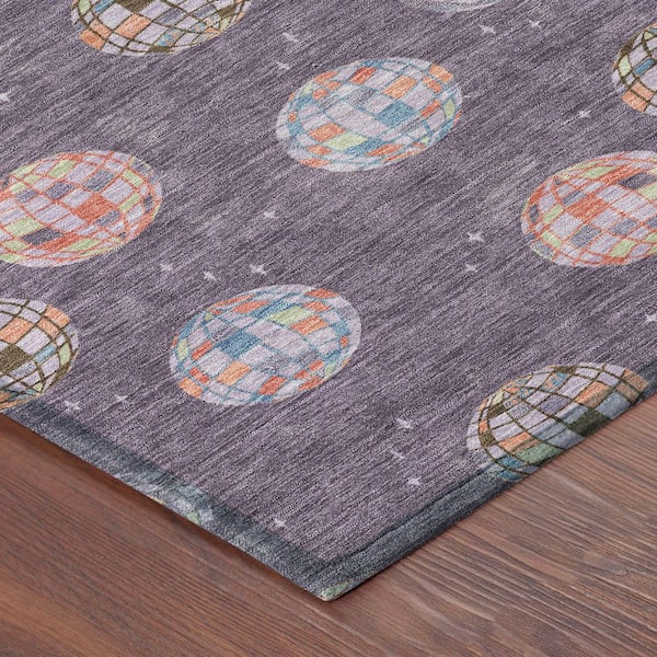 Chantille Machine Washable Indoor/Outdoor Abstract ACN2690 Plum 3 ft. x 4 ft. Area Rug