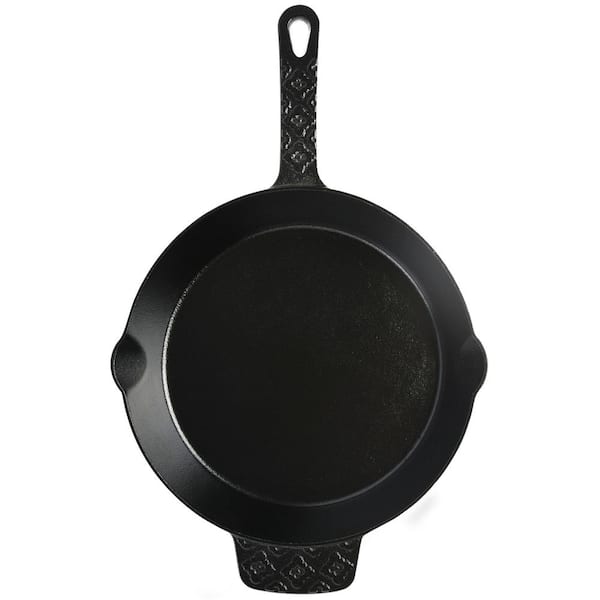 Spice by Tia Mowry 12in Carbon Steel Wok with Wooden Handle in Black