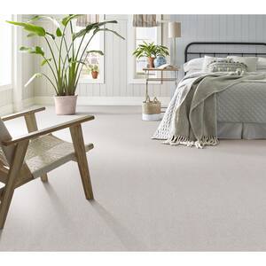 House Party I - Calm - Beige 37.4 oz. Polyester Texture Installed Carpet