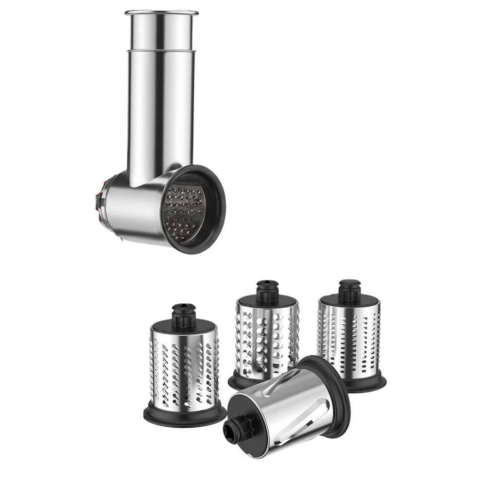 Silver Stainless Steel Slicer Shredder Attachment for KitchenAid Stand Mixer with 4 Interchangeable Blades price history on PriceWatchPro