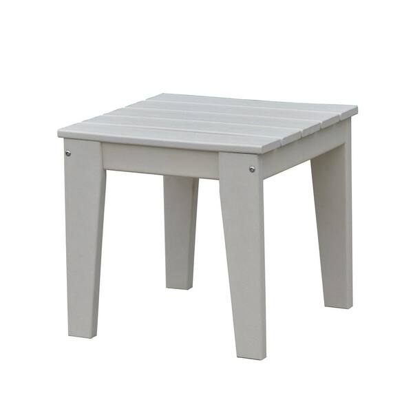 Wildaven Classic TX Standard HDPE White Outdoor Adirondack Side Table ...