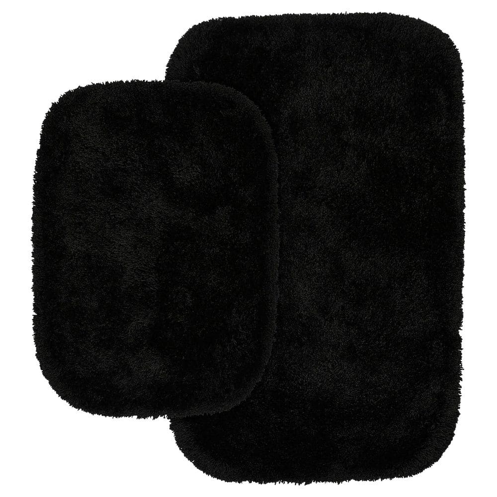 Garland Rug Finest Luxury Black 21 in. x 34 in. Washable Bathroom 2 ...
