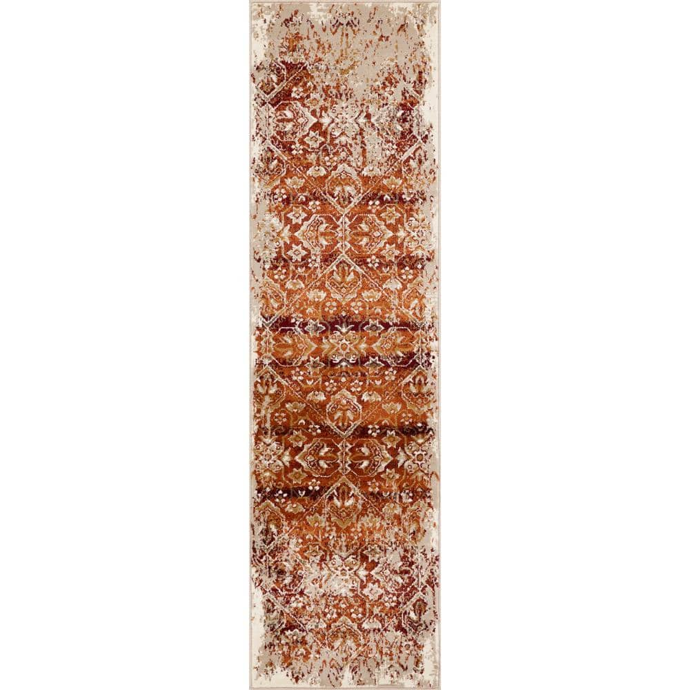 Heritage Ivory/Rust 2 ft. x 8 ft. Anna Distressed Moroccan Runner Rug price history on PriceWatchPro