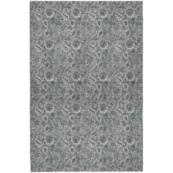 Dream Shag Premium Machine Washable Abstract ADS661 Gray 9 ft. x 12 ft. Area Rug