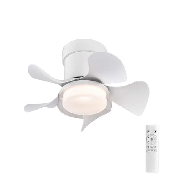 bessten Athena 21 in. Indoor/Outdoor White Ceiling Fan with Dimmable and Remote Control