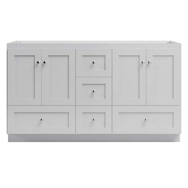Shaker 60 in. W x 21 in. D x 34.5 in. H Bath Vanity Cabinet without Top in Dewy Morning