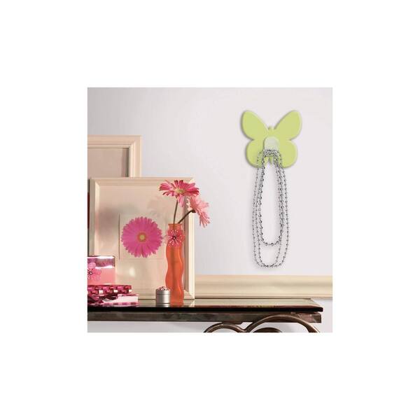 RoomMates 2.875 in. Green Butterfly Magic Hook Wall Graphic
