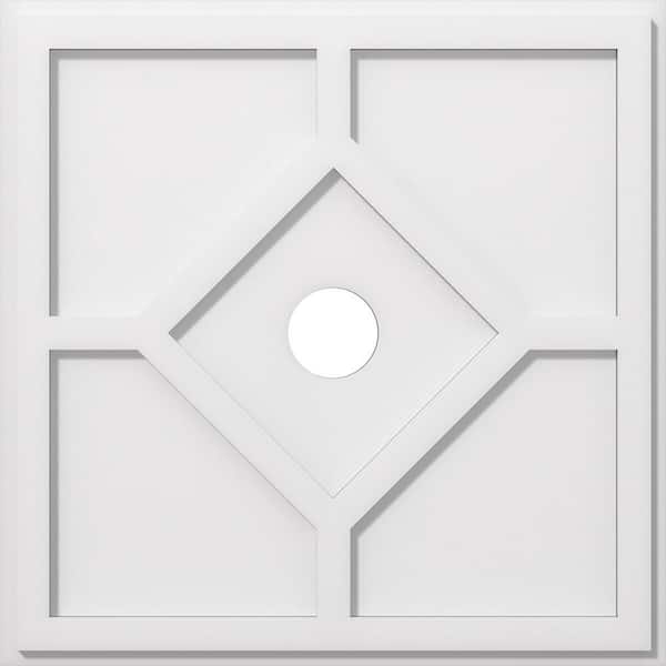 Ekena Millwork 1 in. P X 7-1/2 in. C X 22 in. OD X 3 in. ID Embry Architectural Grade PVC Contemporary Ceiling Medallion
