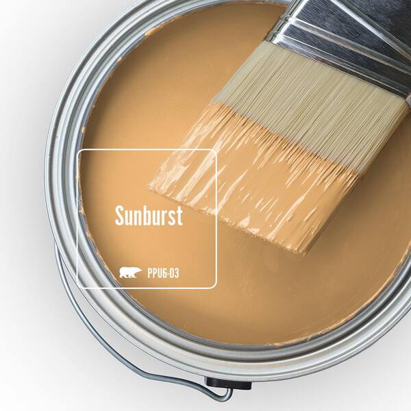 BEHR PREMIUM PLUS 8 oz. #PPU6-03 Sunburst Flat Interior/Exterior Paint &  Primer Color Sample B310416 - The Home Depot