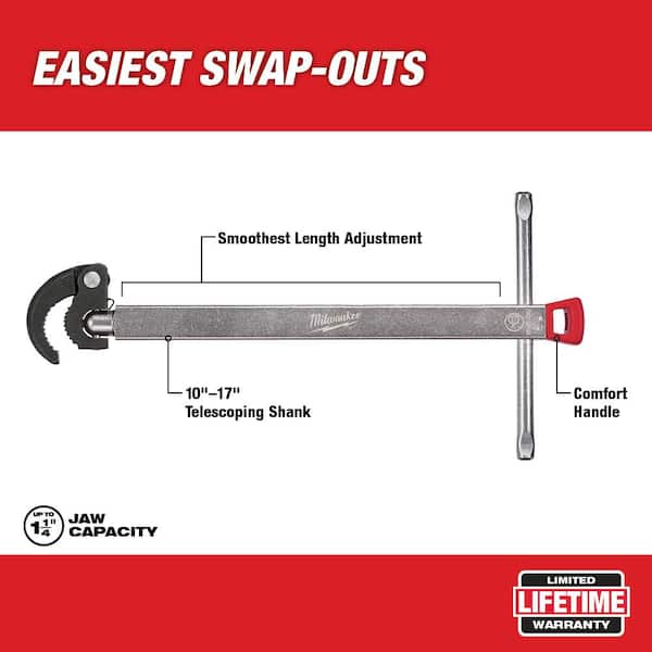 1.25 in. Basin Wrench with 1-1/2 in. Constant Swing Copper Tubing Cutter (2-Piece)