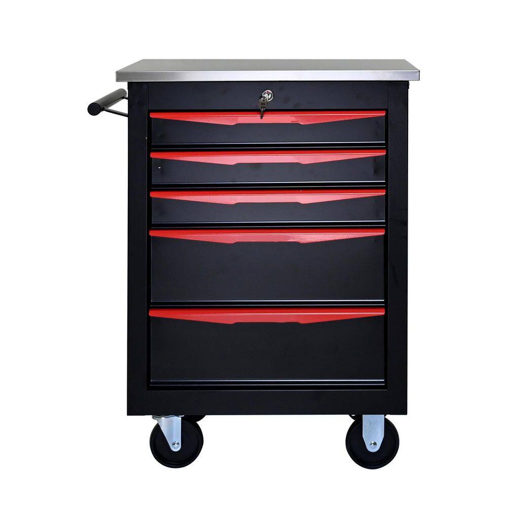 13.58 in. 5/6 Drawers Tool Cart w/ Wheels, Metal Rolling Tool Cabinets Storage for Garage Workshop Warehouse Repair Shop price history on PriceWatchPro