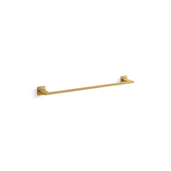 KOHLER Mavera 24 in. Wall Mounted Towel Bar in Vibrant Brushed Moderne Brass