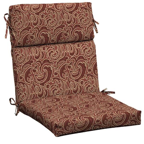 Hampton Bay Bargello Paisley Outdoor Dining Chair Cushion