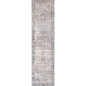 Portland Canby Ivory/Gray 2 ft. 2 in. x 8 ft. Runner Rug