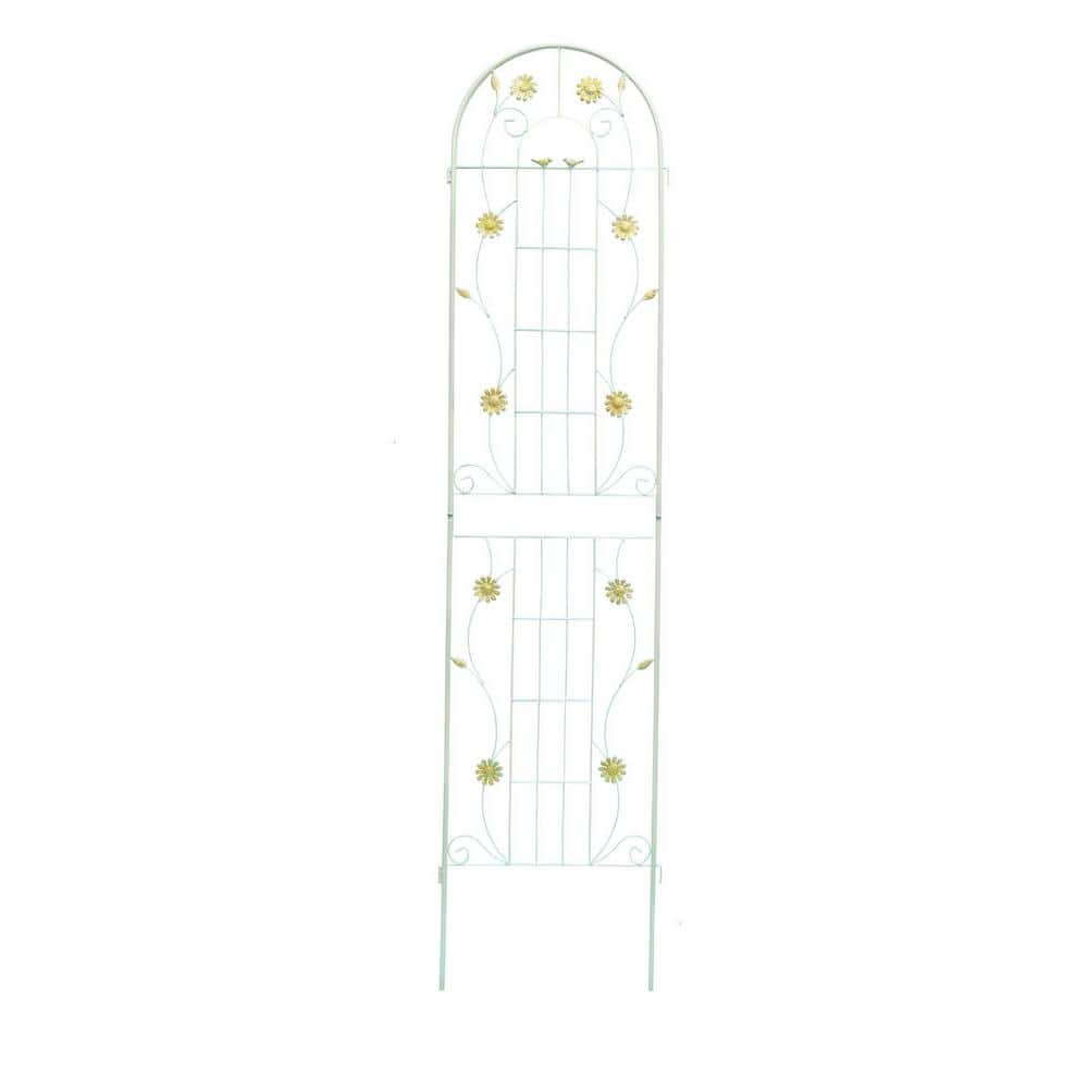86.7 in. x 19.7 in. Metal Garden Trellis Rustproof Trellis for Climbing Plants Outdoor Flower Support White (2-Pack) price history on PriceWatchPro