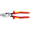 KNIPEX 9-1/4 in. High Leverage Lineman New England 1,000-Volt Insulated Head Pliers 09 08 240 SBA